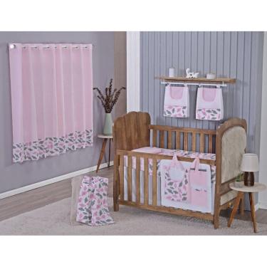 Imagem de Enxoval Bebe Kit Berço Americano Cortina Algodão Menino