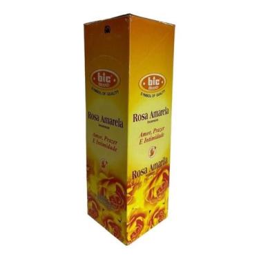 Imagem de Incenso Indiano Bic Rosa Amarela 25 Caixas Com 8 Varetas - Lua Mística