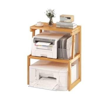 Imagem de KEG801302 Rack de armazenamento de escritório multifuncional para copiadora, mesa de impressora multicamadas (natural)