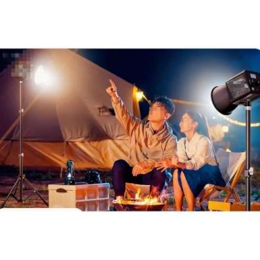 Imagem de luz de preenchimento 80w sem fio、led portátil 3000-6500k fotografia、luz de fotografia com bateria recarregável (L80 + S30 Softbox)