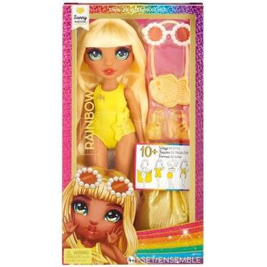 Imagem de Boneca Rainbow HIGH SWIM e STYLE SUNNY Yellow MGA - Rainbow High Fashi