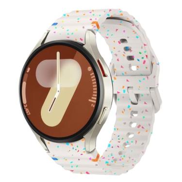 Imagem de HAYONLIY Pulseira esportiva sem lacunas compatível com Samsung Galaxy Watch 7/FE/6/5/4 de 40 mm e 44 mm/Watch 6 Classic de 43 mm e 47 mm/Watch 5 Pro de 45 mm/Watch 4 Classic de 42 mm e 46 mm, pulseira