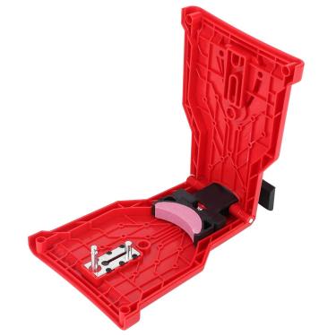 Imagem de Naroote Afiador de Dentes de Motosserra Elétrica, Ferramenta Portátil de Moagem de Corrente para Marcenaria, Fácil de Usar para Entusiastas Ao Ar Livre, ABS Vermelho 8,5x5,7in (Vermelho)