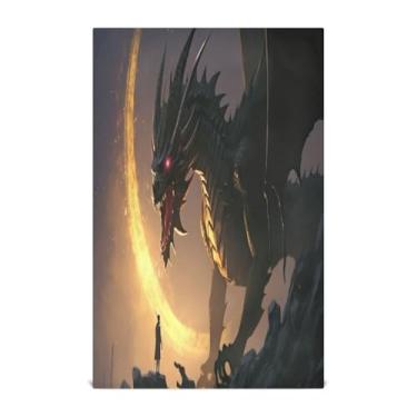 Imagem de Wassud Toalhas de cozinha dragão e homens panos de prato de cozinha 1 pacote panos de prato macios com laço para pendurar toalha de mão de secagem rápida super absorvente toalhas de chá de mesa