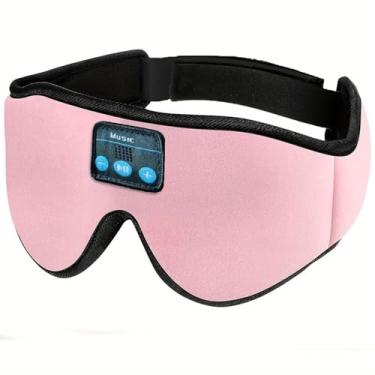 Imagem de Máscara de Sono com Fones Ouvido BT 3D para Música sem Fio Microfone Chamadas Mãos Copo Contorneado Capa Recarregável Dormidores Leves Viagem Dormir