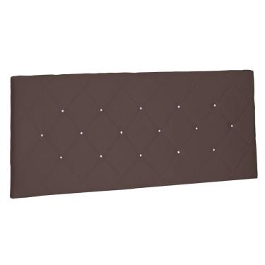Imagem de Cabeceira Painel Estofada Cama Box Casal Queen Tânia 160cm Suede Café - Desk Design