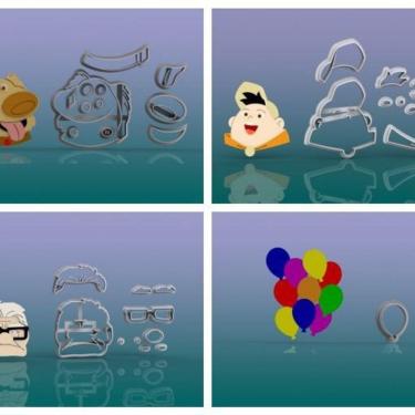 Imagem de Cortador Kit Up Altas Aventuras 4 Modelos Tamanho 6Cm