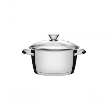 Imagem de Caçarola Funda Tramontina Allegra Aço Inox E Tampa De Vidro 20cm