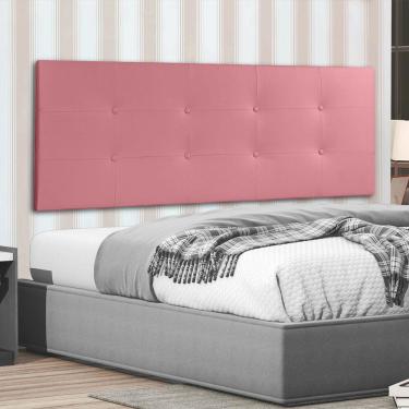 Imagem de Cabeceira Painel Casal 1,40m Berlim Suede Rosa