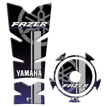 Imagem de Kit Protetor Tanque E Bocal Adesivo Moto Yamaha Fz15 Ano 2022/2023 Azul