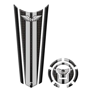 Imagem de Protetor Tanque E Bocal Gravatona Honda Asa Preto Acima 2018 Preto