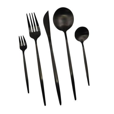 Imagem de Faqueiro 30 Peças Em Inox Berlin Kenya Preto