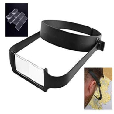 Imagem de Lupa de cabeça oculos auxiliar multi lentes aumento profissional estet