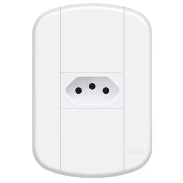 Imagem de Conjunto Tomada Padrão 2p+t 20a com Capa 4x2 Blanc+ 11239164 Fame Conjunto Tomada Padrao 2p+t 20