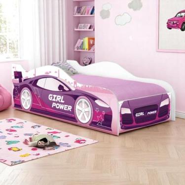 Imagem de Cama Carro Menina Rosa Kids Solteiro - Kids Mobili