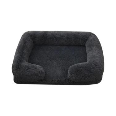 Imagem de Cama De Cachorro Quadrada Acolchoada De Inverno, Almofada Removível Pa