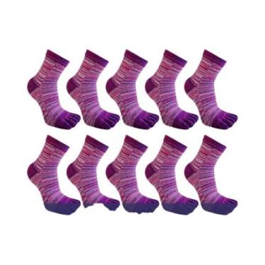 Imagem de Meias Curtas Masculinas De Algodão Listradas Coloridas Para Negócios E