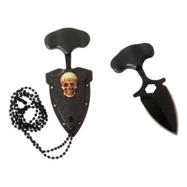 Imagem de Faca Esportiva Mini Caveira Punhal Adaga Push T Dagger Fulltang - Envi