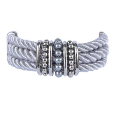 Imagem de Pulseira Armazem Rr Bijoux Cordão Cinza