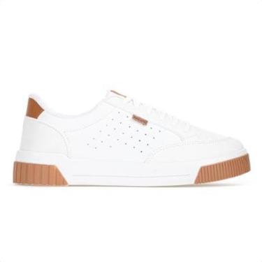Imagem de Tênis Anacapri Urban Furinhos Branco e Marrom - Feminino-Feminino