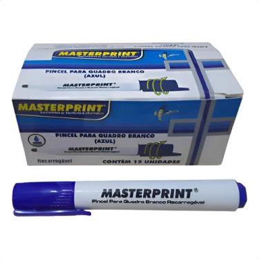 Imagem de Marcador Caneta Pincel Quadro Branco Lousa caixa 12 unidades - Masterp