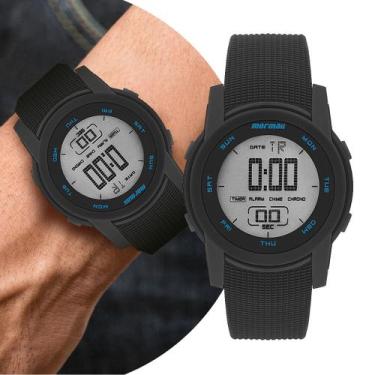 Imagem de Relógio Masculino Preto Digital Esportivo com Pulseira de Silicone à P