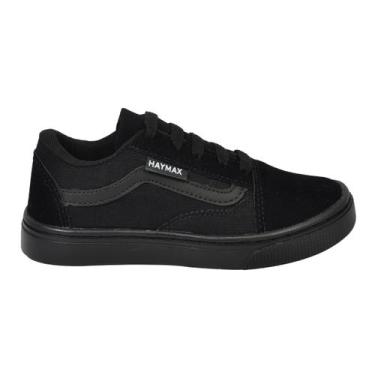 Imagem de Tênis Infantil Skate Escolar Unissex Haymax Costurado na Lateral Confo