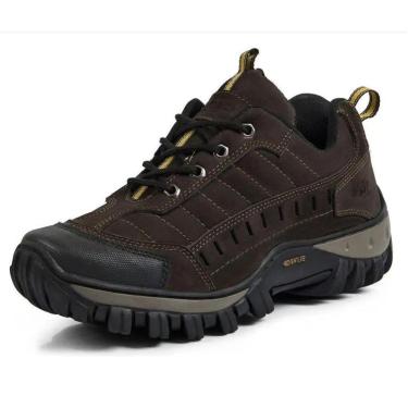 Imagem de Tenis Adventure Masculino Couro Nobuck Trekking Palmilha EVA Macia Sola Borracha Tratorada-Masculino