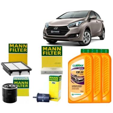 Imagem de Kit Troca De Óleo 5w30 e Filtros Hyundai Hb20 e Hb20s 1.0 12v 2019 202