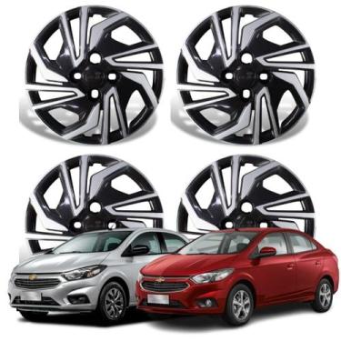 Imagem de Jogo Calota Aro 14 GM Onix Prisma 2013-2019 Preto/Prata 382CBPBPU - Gr