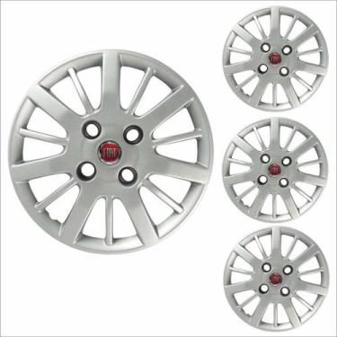 Imagem de Jogo Calota Aro 13 Siena Palio 2009 2010 Fiat + Emblema Resinado - Gri