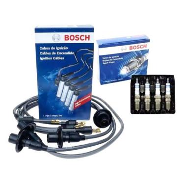 Imagem de Kit Cabos E Velas Bosch Fusca 1300 1500 1600 Rosca Curta