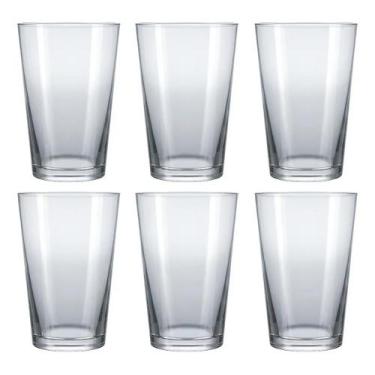 Imagem de Kit 6 Copos Para Cerveja Chopp Restaurante Água Suco 350ml - Nadir Fig