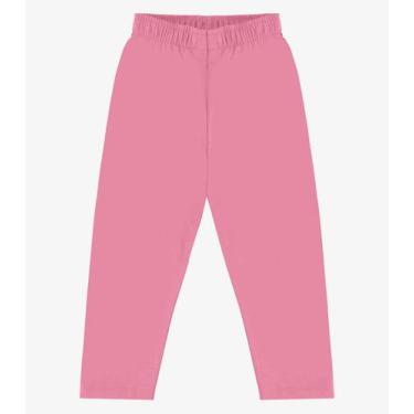 Imagem de Calça Infantil Moletom Menina Rovi Kids Rosa, 14, Rosa