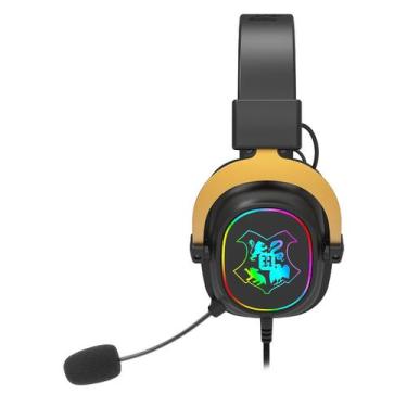 Imagem de Fone headset gamer harry potter zeus hogwarts rgb usb redragon preto e