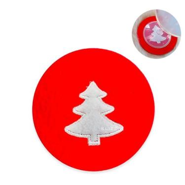 Imagem de Porta Copo Arvore de Natal 4 Unidades Decoração de Mesa Luxo - KLIZZ