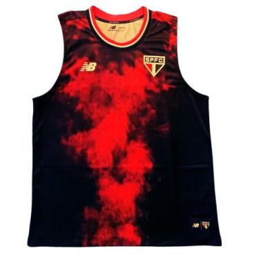 Imagem de Camiseta Regata São Paulo New Balance Basquete Uniforme 3 1262155, Pre