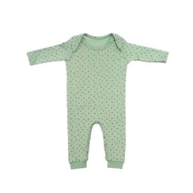 Imagem de Roupa Bebe Macacão Suedine Algodão Premium Presente , M, Verde