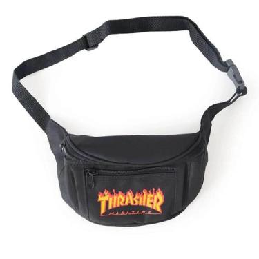 Imagem de Pochete Thrasher Flame Logo / Preto / Unico, Preto, UNICO