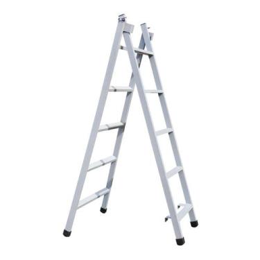 Imagem de Escada Extensiva Dobravel Com 5 Degraus Reforçado Esquadimax - Esquadr