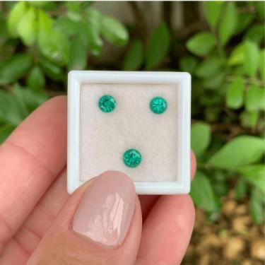 Imagem de 3ø Esmeralda Brilhante ø4mm 0,93ct - SP GEMAS