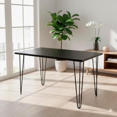 Imagem de Mesa Industrial 1285cm x 75cm Hairpin Legs Preto/Tx - REGALE MÓVEIS