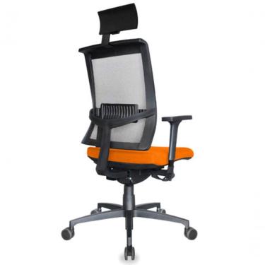 Imagem de Cadeira Presidente Com Encosto Tela Mesh Net Design Laranja