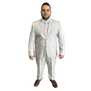 Imagem de Terno Plus size cinza gelo cor:cinzatamanho:64 - MM ternos, Cinza, 64