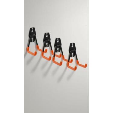 Imagem de Kit 4 Ganchos Suporte Parede Aço 23kg Multiuso Preto - Congratulations