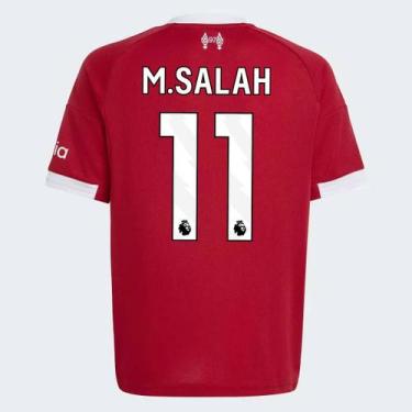 Imagem de Camisa Adidas Liverpool Home 2026 Juvenil 11 M.Salah, 10 ANOS