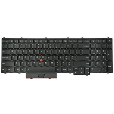 Imagem de AUTENS Teclado EUA de substituição para Lenovo ThinkPad P50 P51 P70 P71 (não serve para P50s P51s) Laptop 4 parafusos coluna (retroiluminação) …