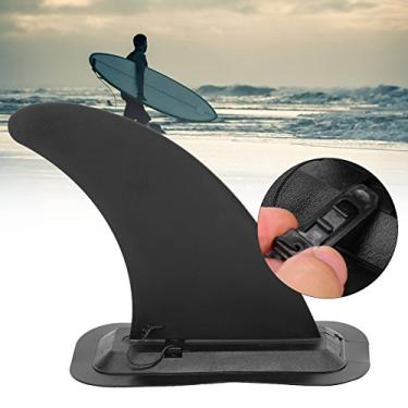 Imagem de Tbest Strapon Sup Fin, barbatana central de PVC destacável para prancha de surfe para prancha de paddle prancha longa preta Sup Fin substituição Jimmy styks