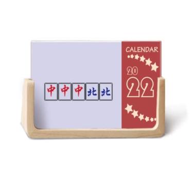 Imagem de Agenda de mesa Grand Three Chiefs Mahjong Tiles 2022 para 12 meses