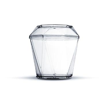 Imagem de Copo Diamantinho com Tampa Acrílico 150ml 10un